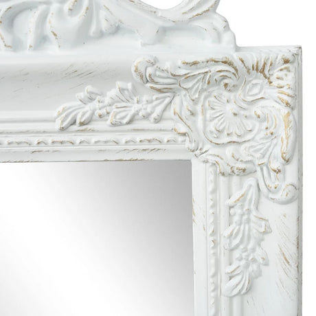 VIDAXL Mirror abgelöst Barockstil 160x40 cm Weiß
