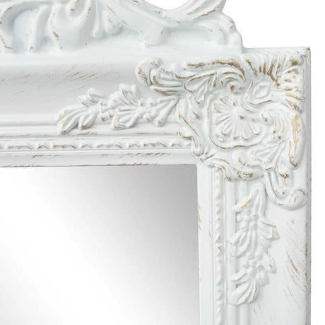VIDAXL Mirror abgelöst Barockstil 160x40 cm Weiß