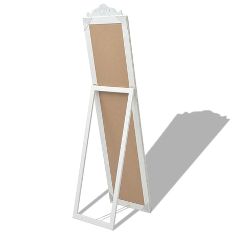 VIDAXL Mirror abgelöst Barockstil 160x40 cm Weiß