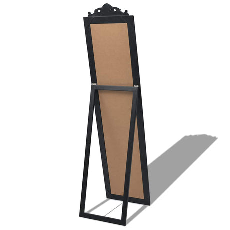 VIDAXL -Abstandsspiegel Barockstil 160x40 cm schwarz