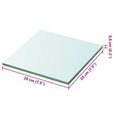 Vidaxl wandschap transparant 20x20 cm glas