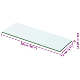 Vidaxl wandschap transparant 50x12 cm glas
