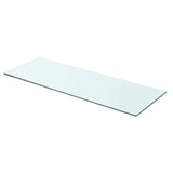 Vidaxl wandschap transparant 70x25 cm glas
