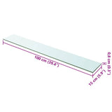 Vidaxl wandschap transparant 100x15 cm glas