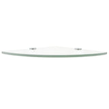 Vidaxl hoekschap met chromen dragers transparant 35x35 cm glas
