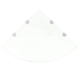 Vidaxl hoekschap met chromen dragers transparant 45x45 cm glas