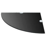Vidaxl hoekschap met chromen dragers zwart 35x35 cm glas