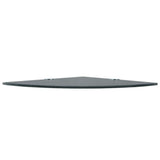 Vidaxl hoekschap met chromen dragers zwart 35x35 cm glas