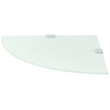 Vidaxl hoekschap met chromen dragers wit 35x35 cm glas