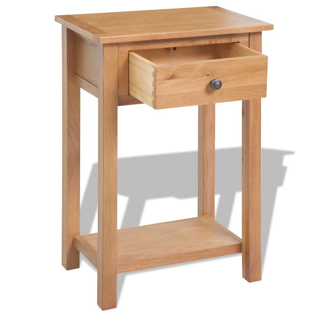 Vidaxl wandtafel 50x32x75 cm massief eikenhout