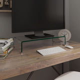 Vidaxl tv-meubel monitorverhoger transparant 60x25x11 cm glas