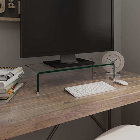 Vidaxl tv-meubel monitorverhoger transparant 60x25x11 cm glas