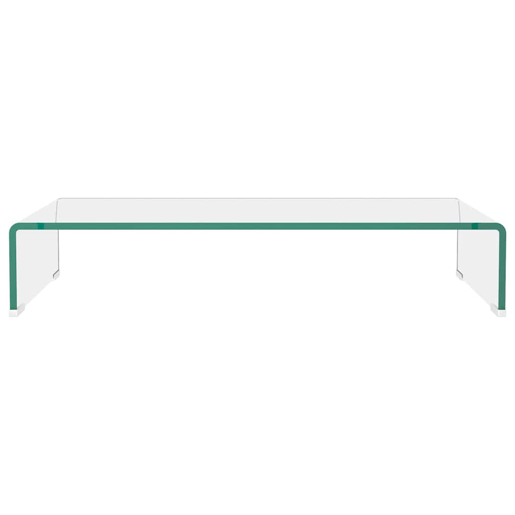 Vidaxl tv-meubel monitorverhoger transparant 70x30x13 cm glas