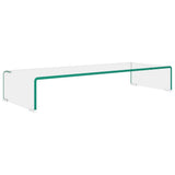 Vidaxl tv-meubel monitorverhoger transparant 80x30x13 cm glas