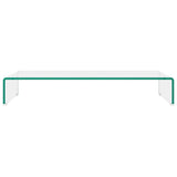 Vidaxl tv-meubel monitorverhoger transparant 80x30x13 cm glas