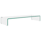 Vidaxl tv-meubel monitorverhoger transparant 90x30x13 cm glas