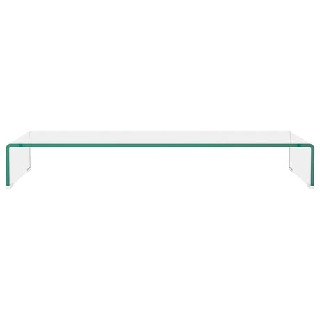 Vidaxl tv-meubel monitorverhoger transparant 90x30x13 cm glas