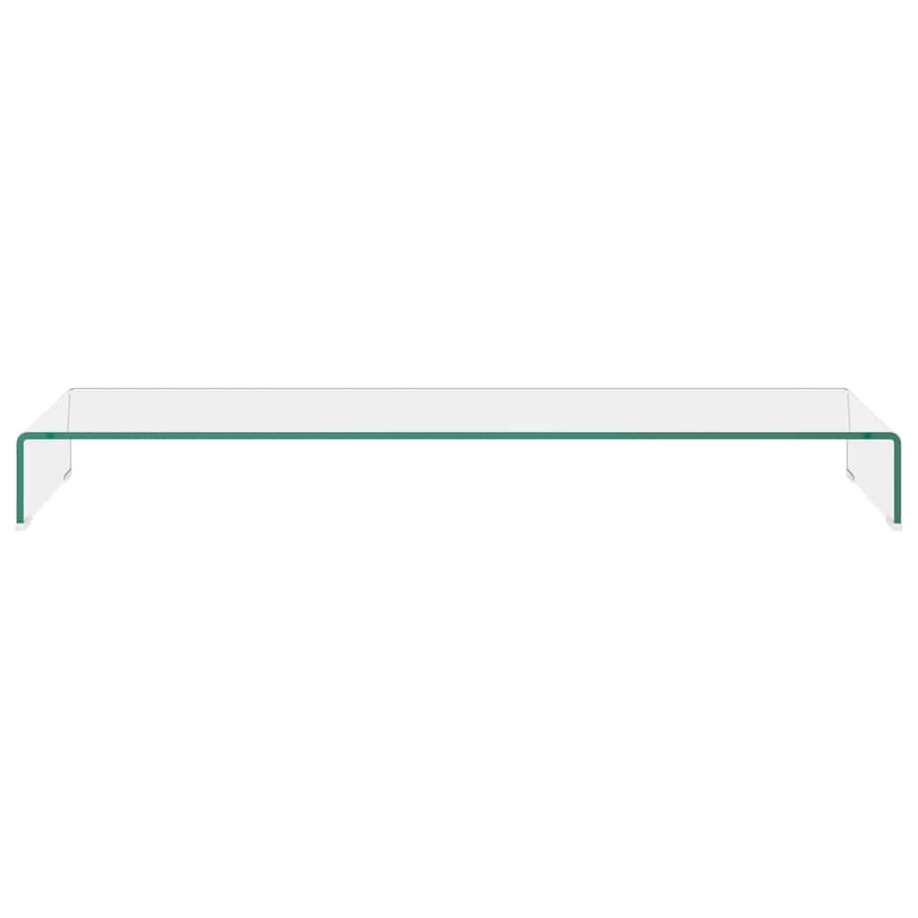 Vidaxl tv-meubel monitorverhoger transparant 120x30x13 cm glas