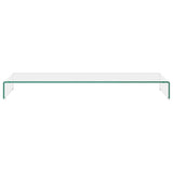 Vidaxl tv-meubel monitorverhoger transparant 120x30x13 cm glas