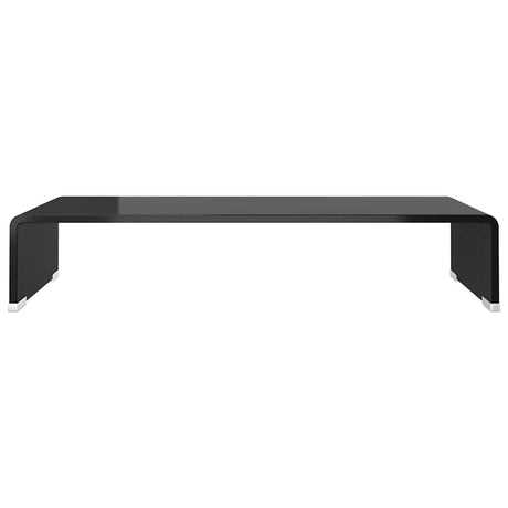 Vidaxl tv-meubel monitorverhoger zwart 60x25x11 cm glas