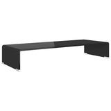 Vidaxl tv-meubel monitorverhoger zwart 80x30x13 cm glas