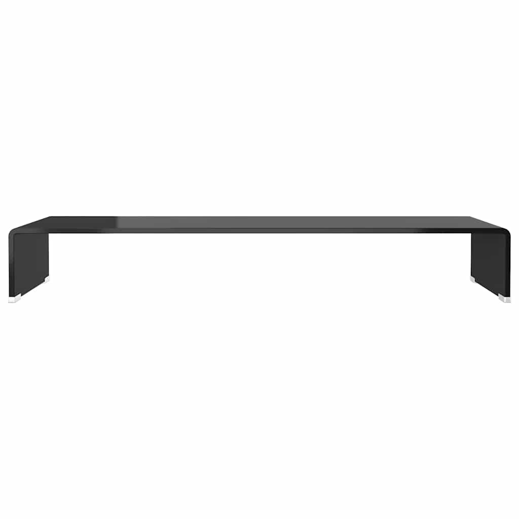 Vidaxl tv-meubel monitorverhoger zwart 90x30x13 cm glas