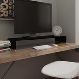 Vidaxl tv-meubel monitorverhoger zwart 100x30x13 cm glas