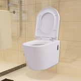 Vidaxl hängende Toilettenkeramik weiß