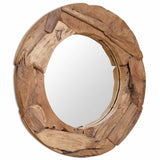 Vidaxl dekorativen Spiegel um 80 cm Teakholz Holz