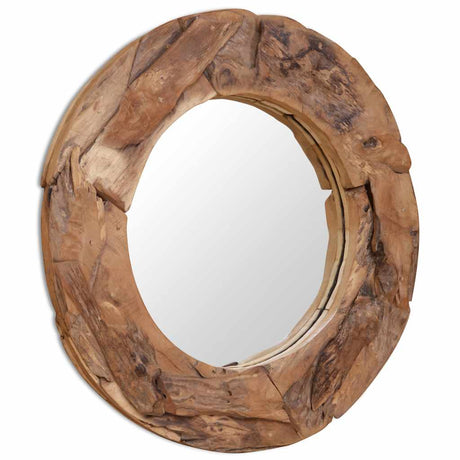 Vidaxl dekorativen Spiegel um 80 cm Teakholz Holz