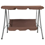 Vidaxl Swing Bench für Outdoor mit Luifel -Kaffee -gelenkt