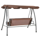 Vidaxl Swing Bench für Outdoor mit Luifel -Kaffee -gelenkt