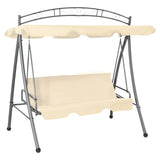 Vidaxl Swing Bench für Buiten mit Luifel Cabrio -Sand weiß