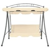 Vidaxl Swing Bench für Buiten mit Luifel Cabrio -Sand weiß