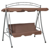 Vidaxl Swing Bench für Buiten mit Luifel Cabrio -Kaffeefarbe