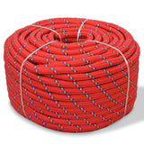 VIDAXL -Kofferchen -Seil 6 mm 100 m Polypropylenrot