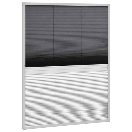 Vidaxl Raamhor Plissé mit Unterschlagung 60x80 cm Aluminium