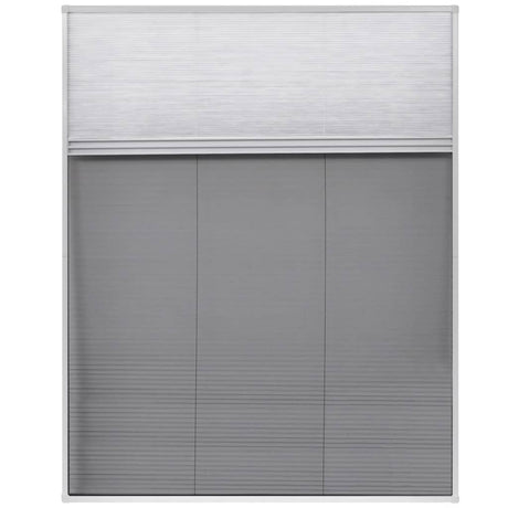 Vidaxl Raamhor Plissé mit Unterschlagung 80x100 cm Aluminium