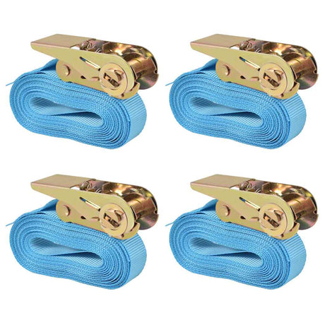 VidaXL Spanngurte 0,8 Tonnen 6mx25mm blau 4 Stk