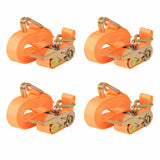 VidaXL Spanngurte 0,4 Tonnen 6mx25mm orange 4 Stk