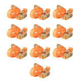 VidaXL Spanngurte 0,4 Tonnen 6mx25mm orange 10 Stk