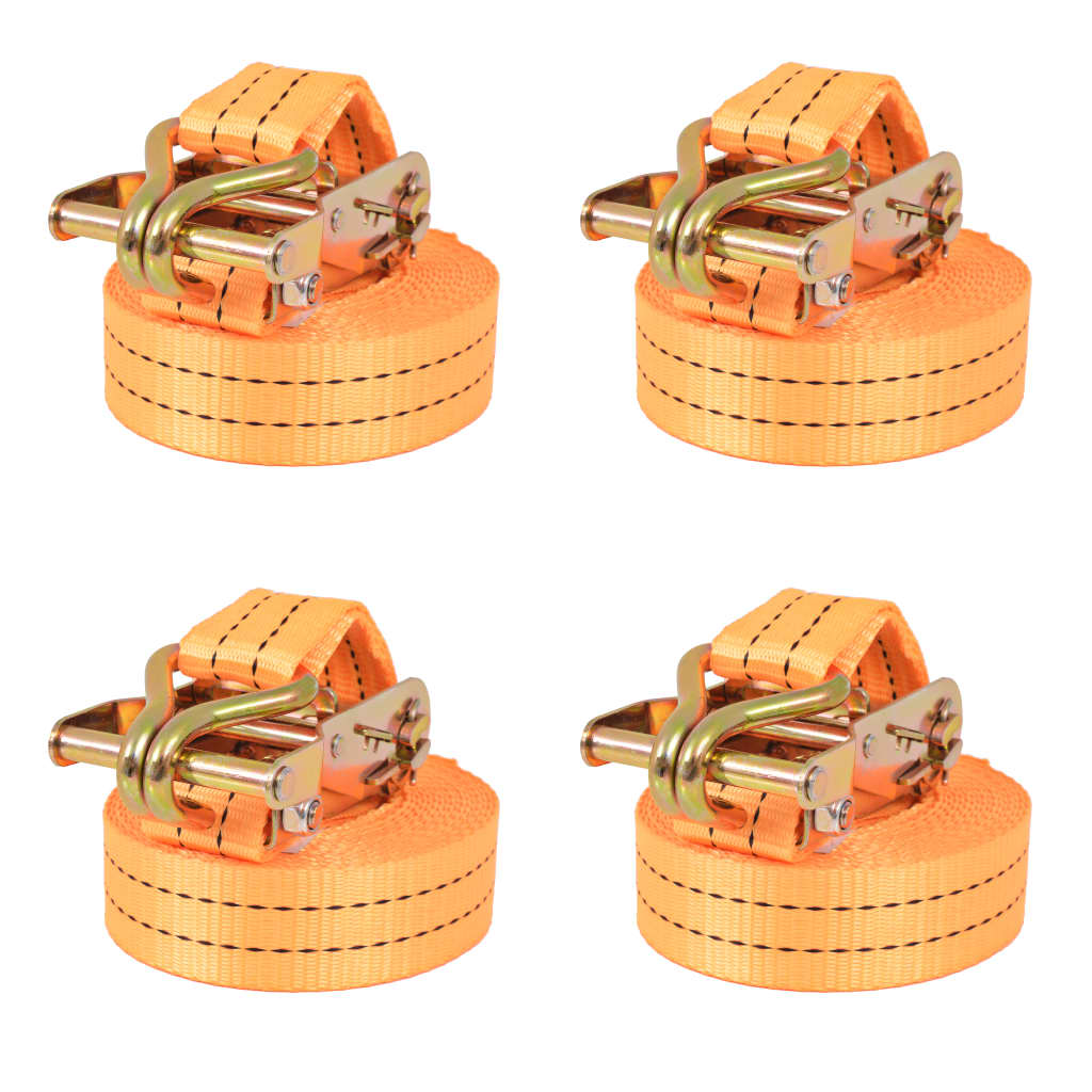 Vidaxl Spanngurte 1 Tonne 6mx38mm orange 4 Stk
