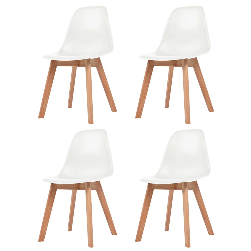 Vidaxl eetkamerstoelen 4 st kunststof wit