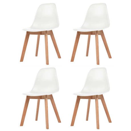 Vidaxl eetkamerstoelen 4 st kunststof wit