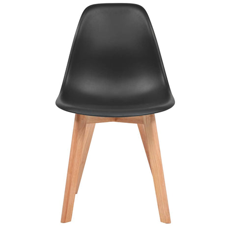 Vidaxl eetkamerstoelen 4 st kunststof zwart