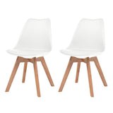 Vidaxl eetkamerstoelen 2 st kunststof wit