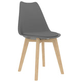 Vidaxl eetkamerstoelen 2 st kunststof grijs