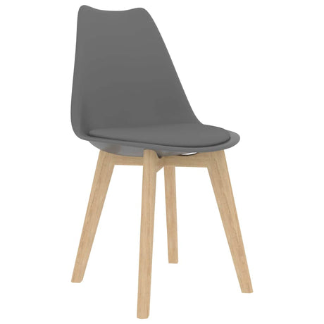 Vidaxl eetkamerstoelen 4 st kunststof grijs