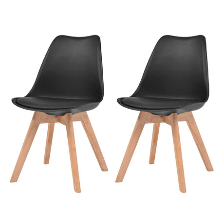 Vidaxl eetkamerstoelen 2 st kunststof zwart