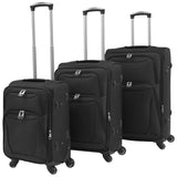 Vidaxl Trolleyset Black 3-Stück